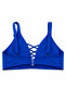 Plus Size Women's Bikini Top with Rope Detail and Adjustable Straps - 2
