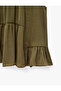 Aerobin Fabric Tie Detail Halter Neck Sleeveless Ruffled Satin Blouse - 6