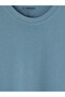 Lcwaikiki Classic Blue Crew Neck Long Sleeve Combed Cotton Men's T-Shirt - 5