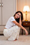 Women's 100% Cotton Combed Short Sleeve Pajama Set