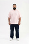Men's Plus Size Basic T-Shirt Powder Pink - 4