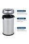 65L/17Gal Open Top Trash Can Commercial Grade Heavy Duty Garbage Bin - 3