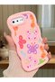 iPhone 8 Plus Compatible Case Camera Protector Pink Silicone Couple Phone Case Butterfly Pattern
