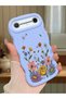Tecno Pova Slim Compatible Case Camera Protector Blue Silicone Couple Phone Case Floral Pattern