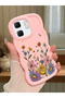 Infinix Hot 50I Compatible Case Camera Protector Pink Silicone Couple Phone Case Floral Pattern