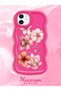 iPhone 12 Compatible Case Camera Protector Red Silicone Couple Phone Case Floral Pattern - 2