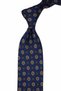 Navy Blue Motif Patterned Italian Silk Tie İk2490 - 2