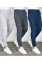 Set of 3 Unisex Cargo Pocket Elastic Leg Sweatpants