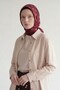 وشاح حريري منقط باللون الفوشيا - 2