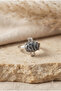 Zebra Jasper Natural Stone Alloy Single Stone Ring - 2