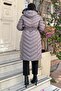 Roselia Long Quilted Coat Gray 6157 - 5
