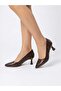 Women's Flora Brown Croco 6 cm Thin Heeled Stiletto - 4