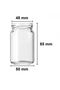 6 Pieces 105 ml Glass Short Jars with Black Metal Lids for Spices, Food Storage, Confectionery, Candles - 5