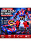 Transforming Robot Car 2-in-1 Sports Car and Robot Toy Manual Transformation Red