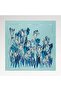 Milano Women's Tulip Garden Pattern Tivil Silk Scarf Turkuaz 90X90