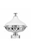 Acrylic Footed Silver Candy Bowl with Acrylic Dome Lid - 20×15 cm - 2