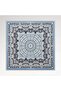Milano Women's Galleria Dome Patterned Tivil Silk Scarf Indigo 90X90