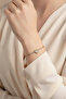Yellow Tone Heart Figured Zircon Stone Adjustable Women's Bracelet - 2