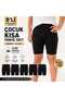 5-Pack Children's Short Tights Cotton Lycra Flexible Daily Sports Cycling Tights Black