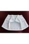 Seamless Hand Knitted 0-6 Months White with Blue Polka Dots Baby Vest - 5
