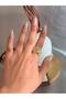 Women's Two-Tone Zircon Stone Adjustable Steel Ring - 2