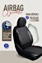 Opel Corsa E Compatible Leather Detailed Car Seat Cover Full Set with Lumbar Support Fast Black - 4