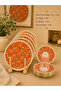 Floral Gold Gilded 24 Piece Glass Tea Set for 6 People - 2