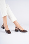 Women's 4cm Thick Heeled Stylish Shoes - 6
