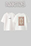 Pink Fars Hali_1 Design Back Printed Cotton White Oversize T-Shirt