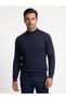 Men's Half Fishman Collar Knitwear Sweater with Elastic Waist, Steel Knit Classic Style - 2