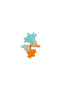 خاتم قابل للتعديل على شكل زهرة من الفولاذ باللون الأزرق