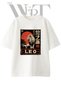 Japan Lion Design Printed Unisex White Oversize T-Shirt