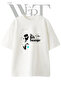 Godfather Dexter Design Printed Unisex White Oversize T-Shirt
