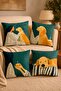 Dog Love Patterned 4-Piece Throw Pillow Cover Set