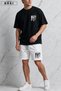 Be Kind Printed Plus Size Unisex T-Shirt & White Shorts Set - 3