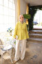Oil Green V-Neck Wide Sleeve Linen Tunic - 2