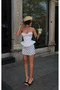 Women's Polka Dot Belt Detailed Mini Short Skirt with Zipper Back Pocket - 4