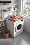 Clothes Dryer Top Organizer Mat Cover Retro Dog Tea Time - 2