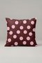 Brown and Pink Polka Dot Throw Pillow Cover 179 – Cocoa Pink Dots Design, 40 X 40 Cm.