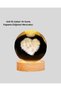 Aconcept Led Lighted Heart Patterned Glass Globe Large Size (225451) with Wooden Base - 4