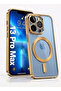 MagSafe Magnetic Clear Case for Apple iPhone 13 Pro Max 6.7 inch – Slim Shockproof Protective Cover with Bumper and Camera Lens Protection - Gold