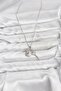 316L Steel Chain Silver Color Lock Key Model Zircon Stone Women's Necklace - 2