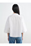 Lcw Vision Beige Striped Oversize Poplin Women's Shirt - 4