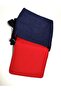 Dark Navy Blue Red Lining Crossbody Bag, Suitable for Cross-Body Use, Postman Bag - 4