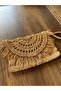Paper String Portfolio Bag Straw Handbag Portfolio, Clutch Bag - 3