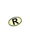 Double Layer Embossed Oval Letter R Special for Labelers - High-Quality and Stylish Design Oval Glass Ornament Letter R - 3