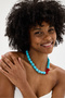 Capri Turquoise and Coral Detailed Necklace - 3
