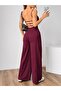 Women's Shoulder Strap Open Back Loose Fit Janjan Crepe Jumpsuit - 3