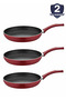 3 Piece Ultra Titan Pan Set 20-22-24 cm Red - 2