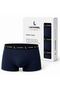 Men's Lycra Cotton Breathable Combed Cotton 9-Piece Boxers - Black - Gray - Navy Blue - 4